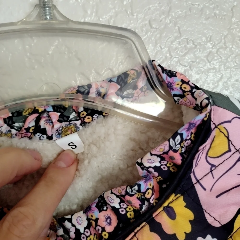 James ascher Sherpa Fleece Lined Ruffle Trim Kayla Jacket sz S - Picture 5 of 7